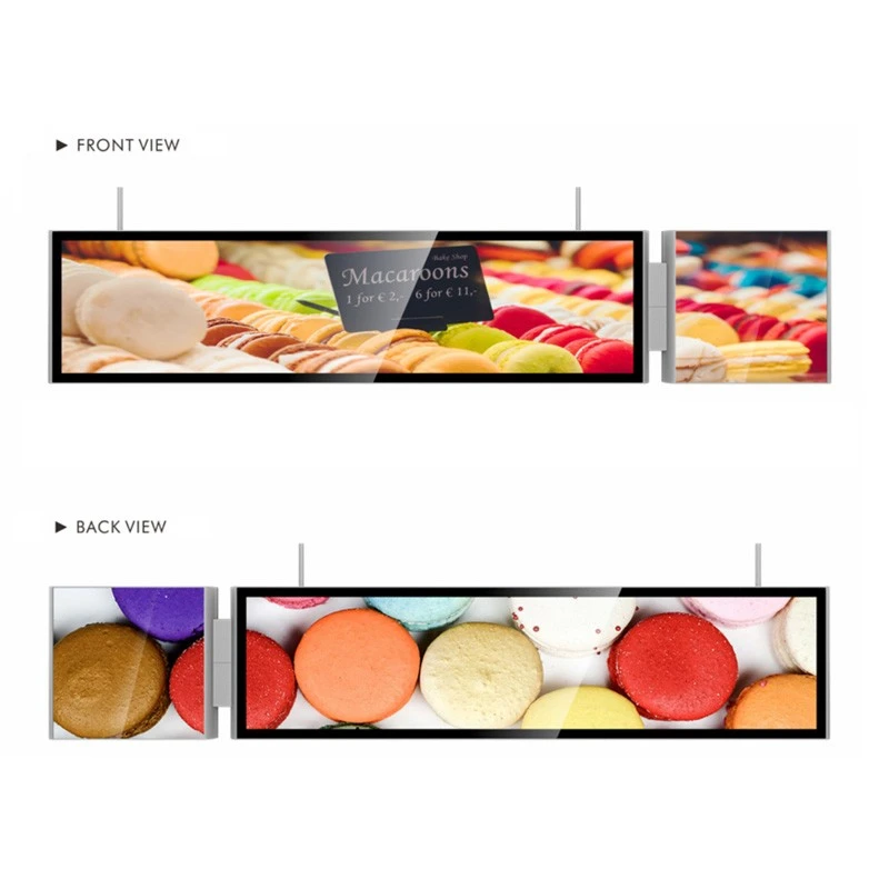 49 Inch LCD Bar Display Screen nga Light Box -Skirini bbiri ziyungiddwa